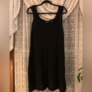 GAP Black Sleeveless Crochet Dress